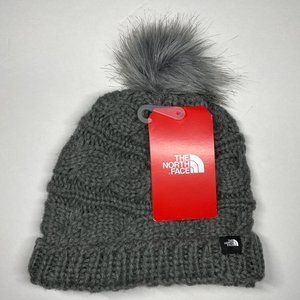 Women's Grey The North Face Pom Pom Beanie
